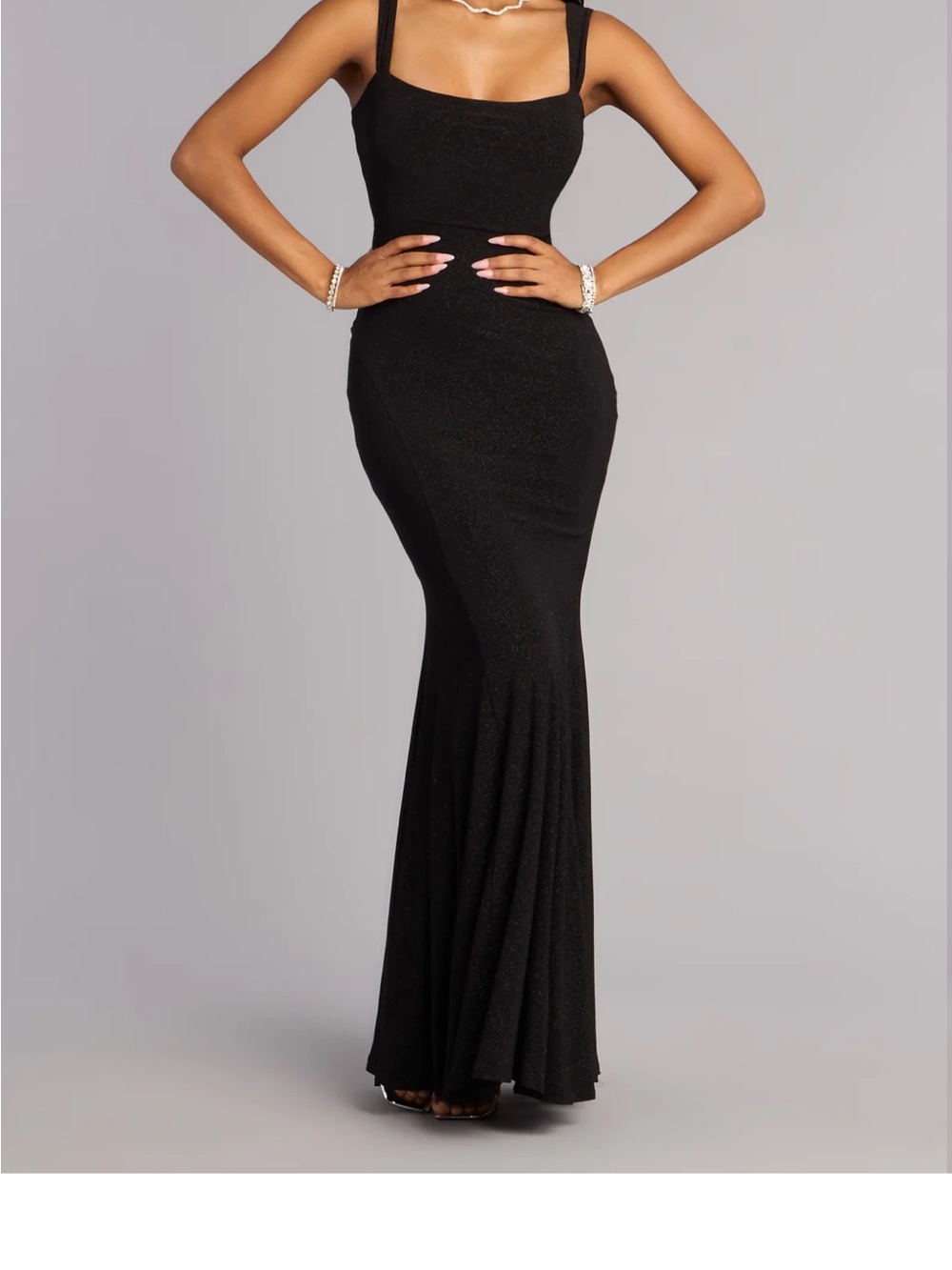 Windsor Black Slim Fit Mermaid Prom Dress